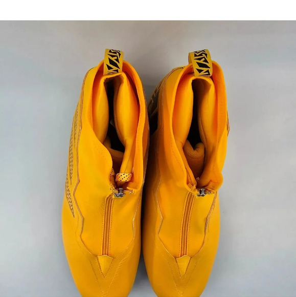 Adidas Nasty Fly Mens Size 16 Football Cleats Zip & Laceup Hi Top Lineman Gold - Picture 4 of 6